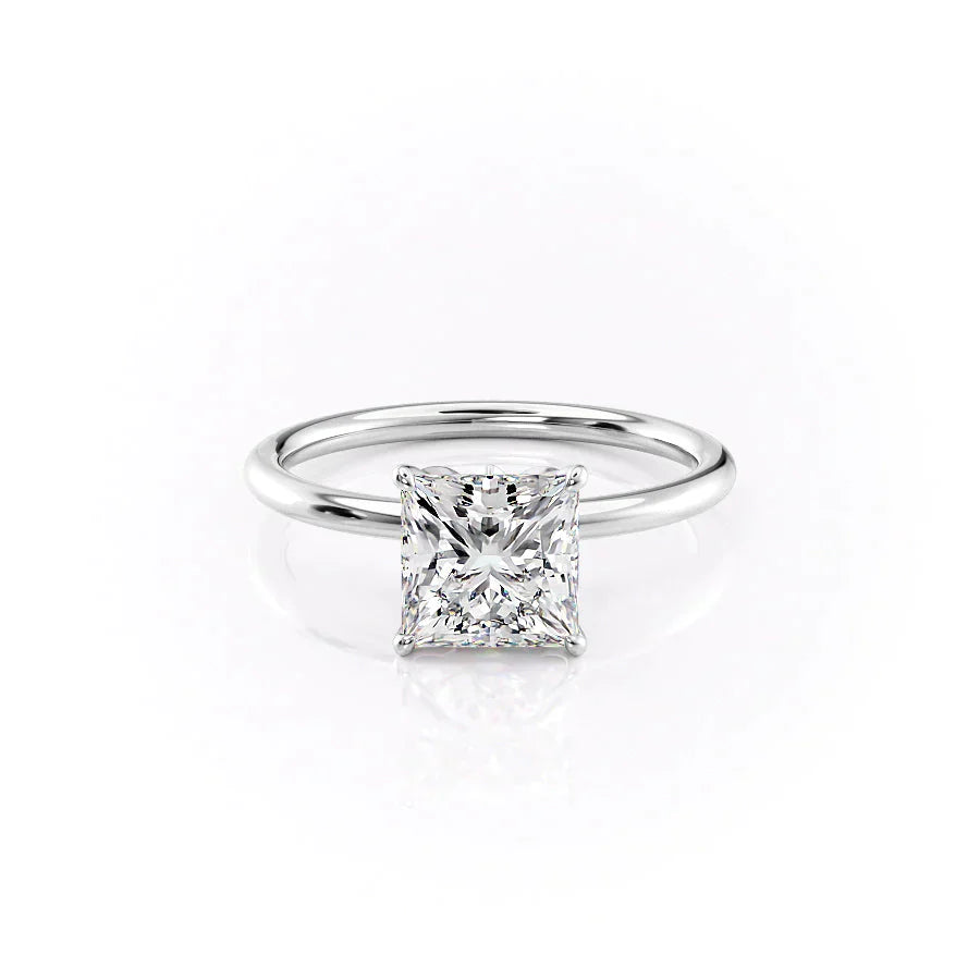 The Lily Set With A 4 Carat Princess Moissanite