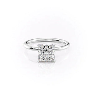 The Lily Set With A 3 Carat Princess Lab Diamond