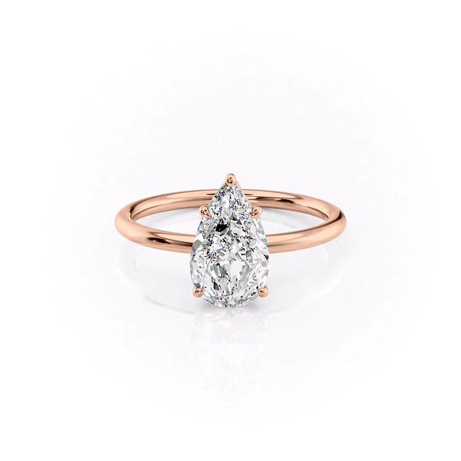 The Lily Set With A 2 Carat Pear Moissanite