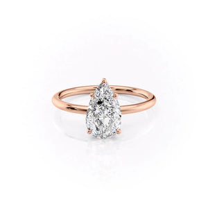The Lily Set With A 1.5 Carat Pear Lab Diamond