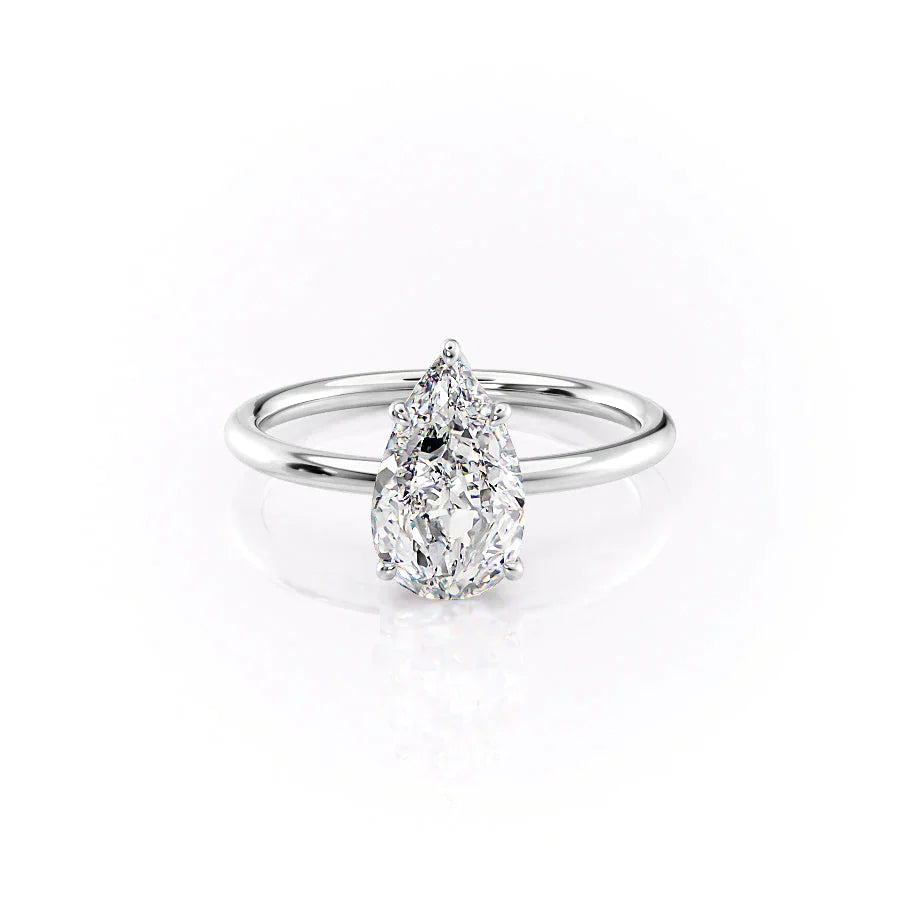 The Lily Set With A 3 Carat Pear Moissanite