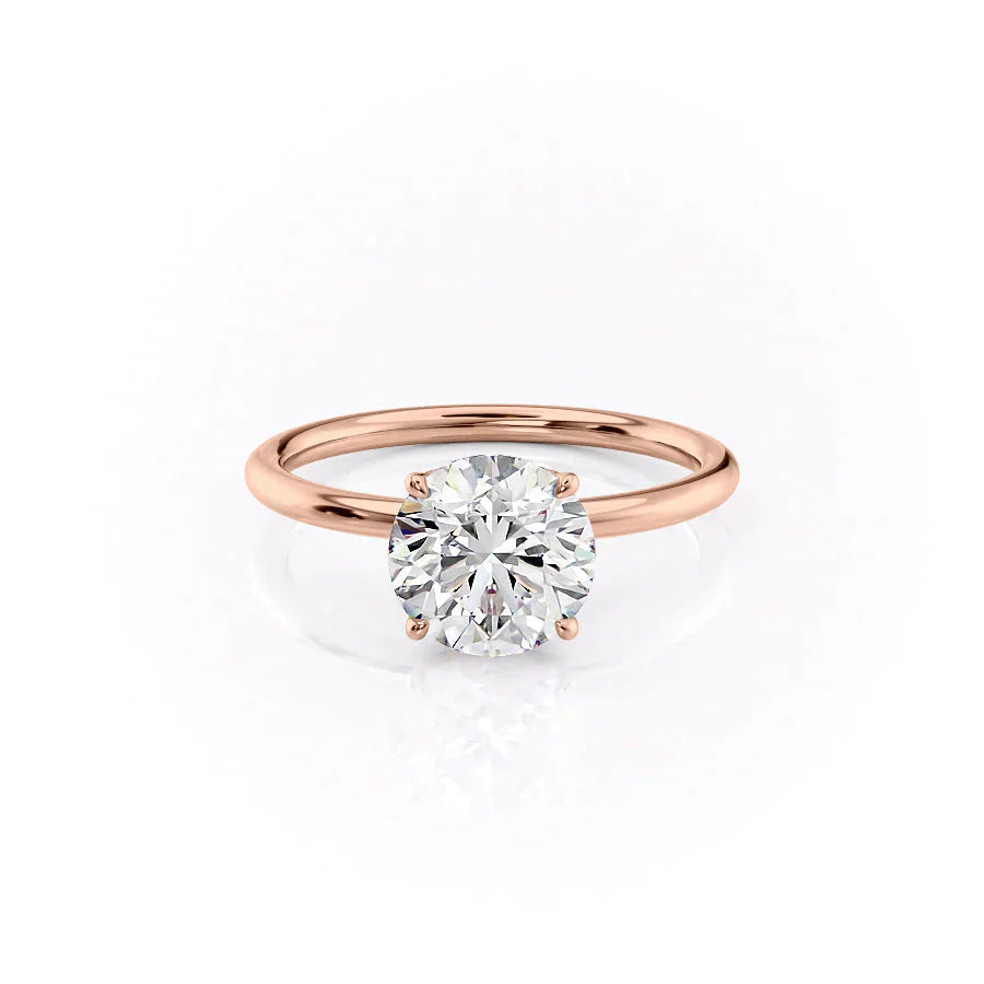 The Lily Set With A 2.5 Carat Round Lab Diamond