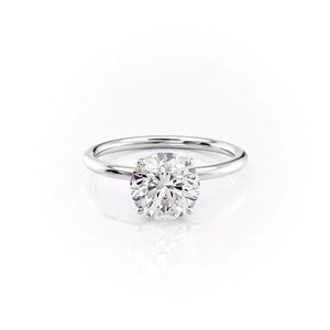 The Lily Set With A 1 Carat Round Moissanite