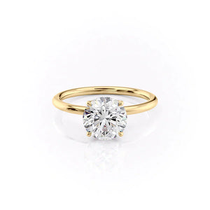 The Lily Set With A 5 Carat Round Moissanite