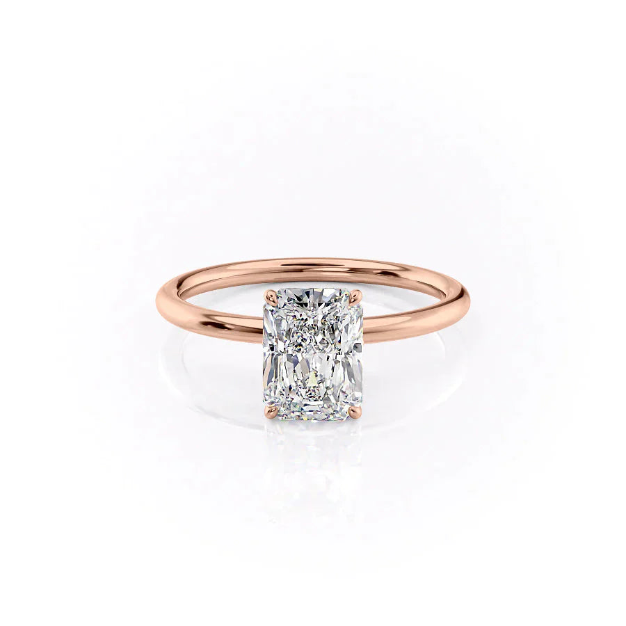 The Lily Set With A 2.5 Carat Radiant Lab Diamond