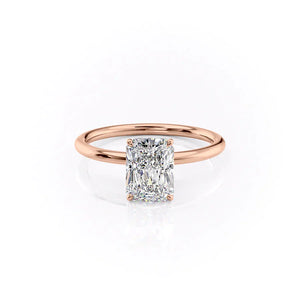 The Lily Set With A 2 Carat Radiant Lab Diamond