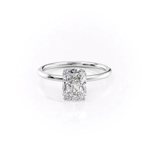 The Lily Set With A 3 Carat Radiant Lab Diamond