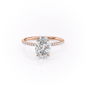 The Pave Lily Set With A 2 Carat Oval Moissanite