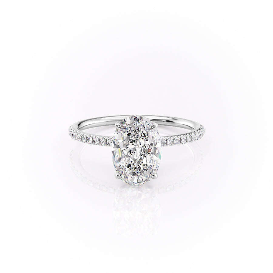The Pave Lily Set With A 2 Carat Oval Moissanite