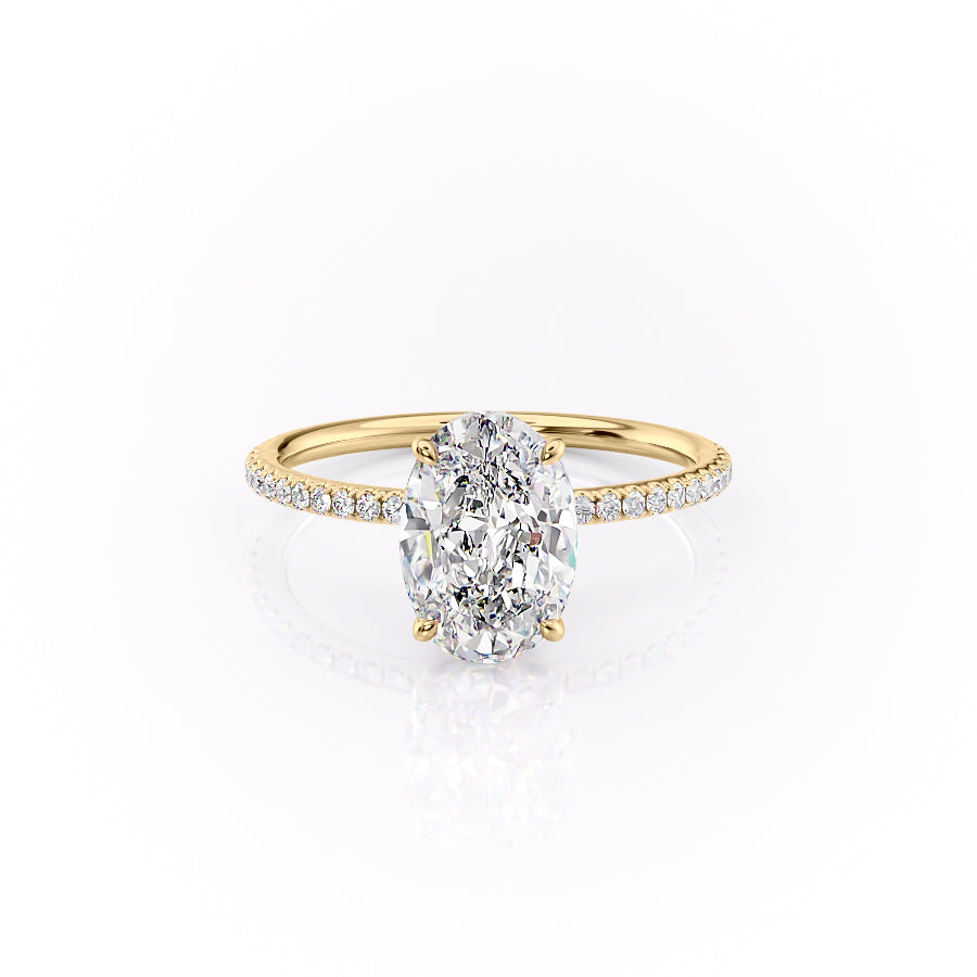 The Pave Lily Set With A 5 Carat Oval Moissanite