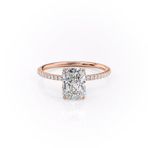 The Pave Lily Set With A 2 Carat Radiant Lab Diamond