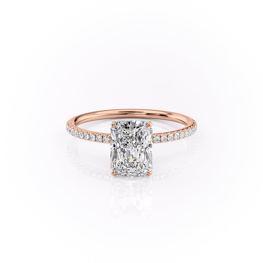 The Pave Lily Set With A 3 Carat Radiant Lab Diamond