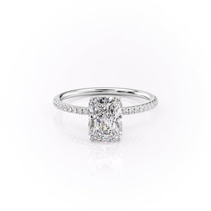 The Pave Lily Set With A 2 Carat Radiant Lab Diamond