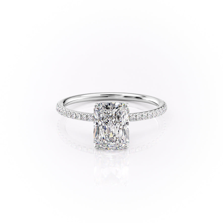 The Pave Lily Set With A 3 Carat Radiant Lab Diamond