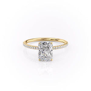 The Pave Lily Set With A 2 Carat Radiant Moissanite