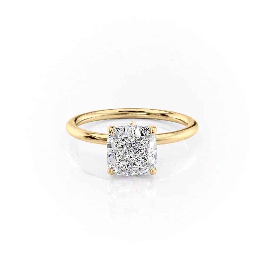 The Luna Set With A 1 Carat Cushion Lab Diamond
