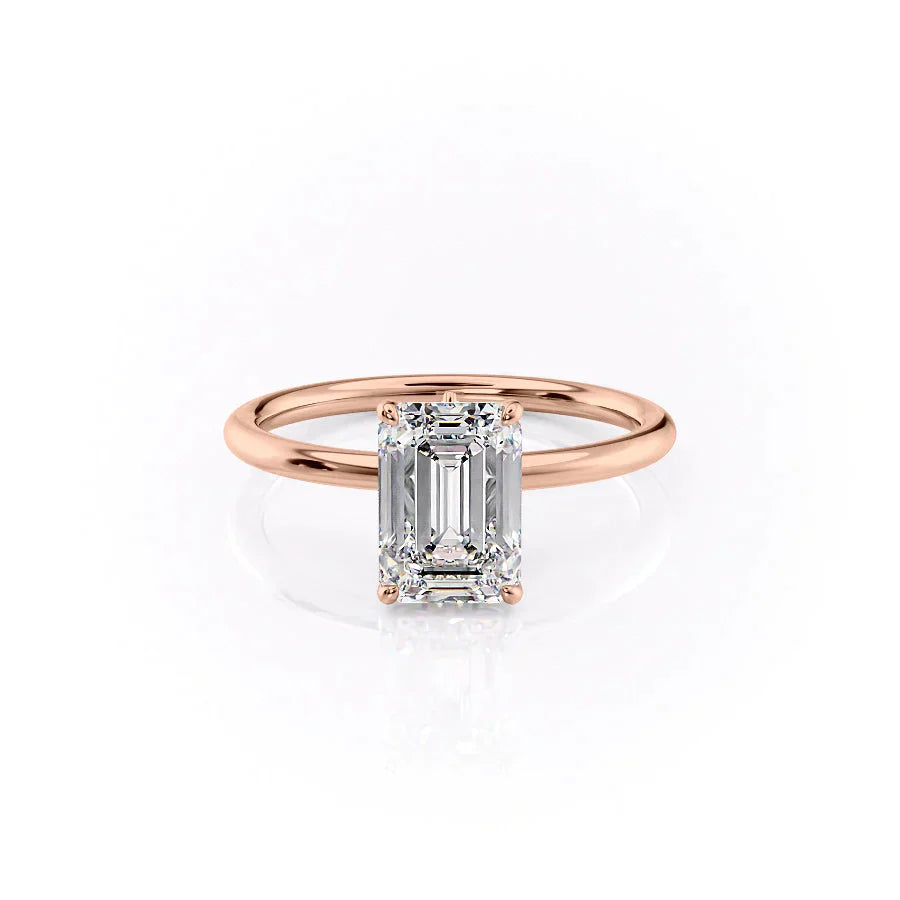 The Luna Set With A 2 Carat Emerald Lab Diamond