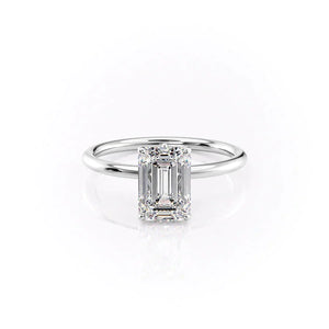 The Luna Set With A 1 Carat Emerald Lab Diamond