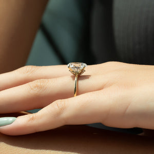 The Luna Set With A 1 Carat Oval Lab Diamond