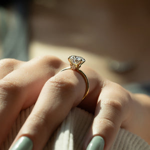 The Luna Set With A 1 Carat Oval Lab Diamond