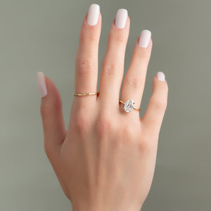 The Luna Set With A 1 Carat Oval Lab Diamond