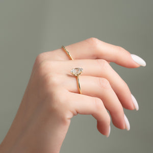The Luna Set With A 1 Carat Oval Lab Diamond