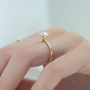 The Luna Set With A 3 Carat Round Lab Diamond