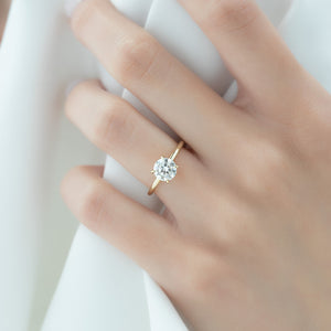 The Luna Set With A 3 Carat Round Lab Diamond