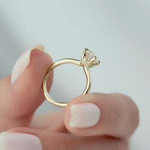 The Luna Set With A 3 Carat Round Lab Diamond