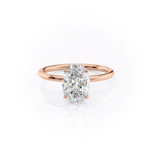 The Luna Set With A 1 Carat Oval Moissanite