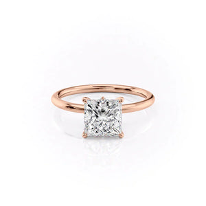 The Luna Set With A 2 Carat Princess Lab Diamond