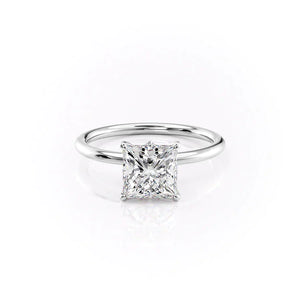 The Luna Set With A 4 Carat Princess Moissanite