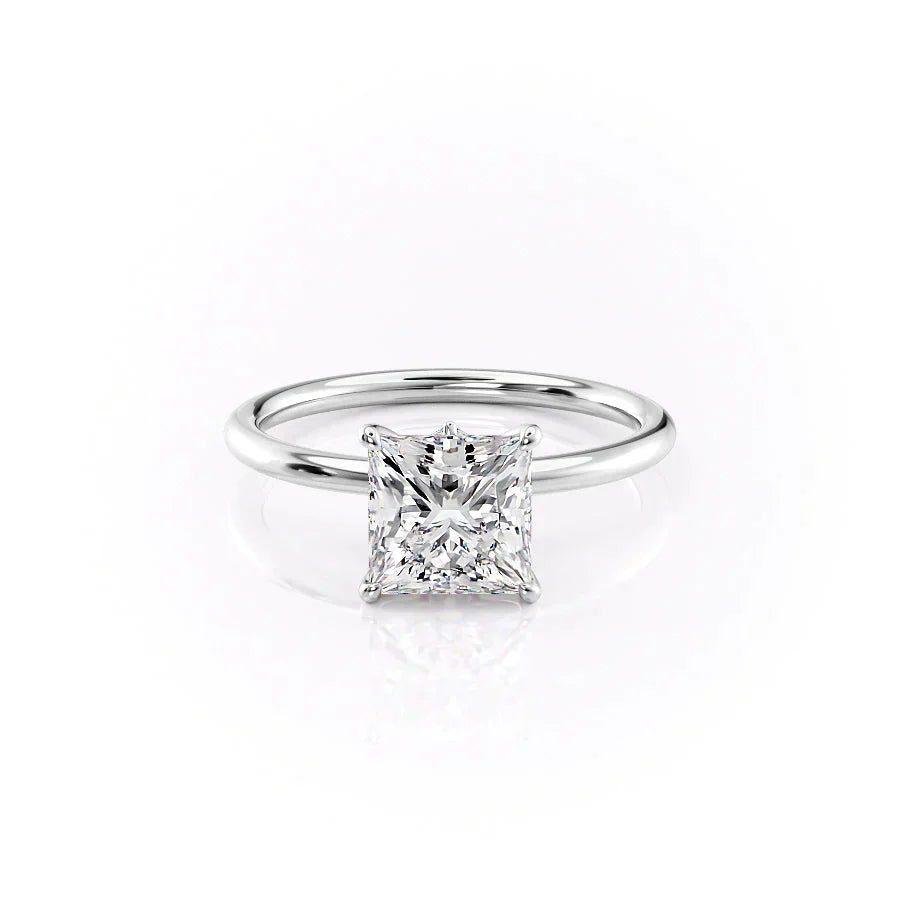 The Luna Set With A 1 Carat Princess Lab Diamond