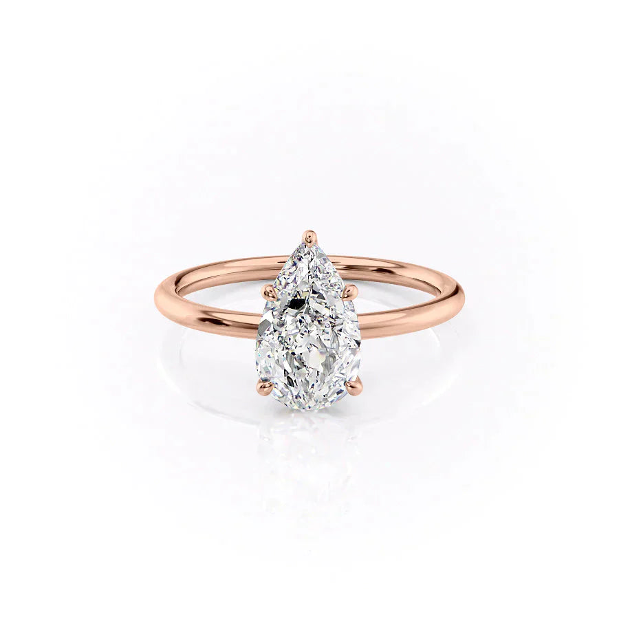 The Luna Set With A 2 Carat Pear Moissanite