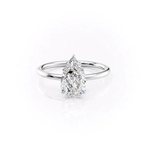 The Luna Set With A 2 Carat Pear Lab Diamond