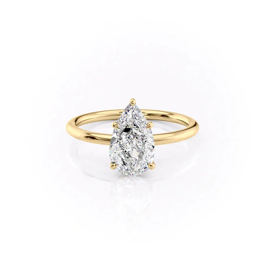 The Luna Set With A 1.5 Carat Pear Lab Diamond