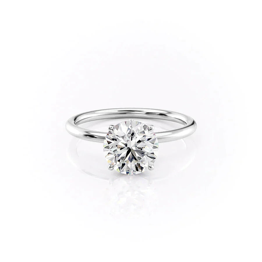 The Luna Set With A 1 Carat Round Moissanite