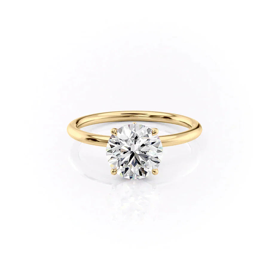 The Luna Set With A 2 Carat Round Lab Diamond