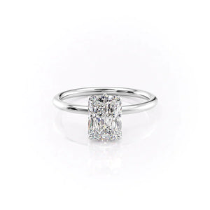 The Luna Set With A 3 Carat Radiant Lab Diamond