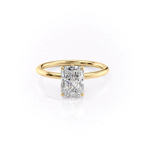 The Luna Set With A 2.5 Carat Radiant Lab Diamond