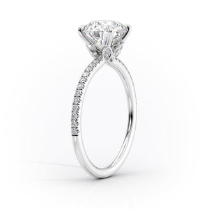 The Pave Luna Set With A 4 Carat Princess Moissanite