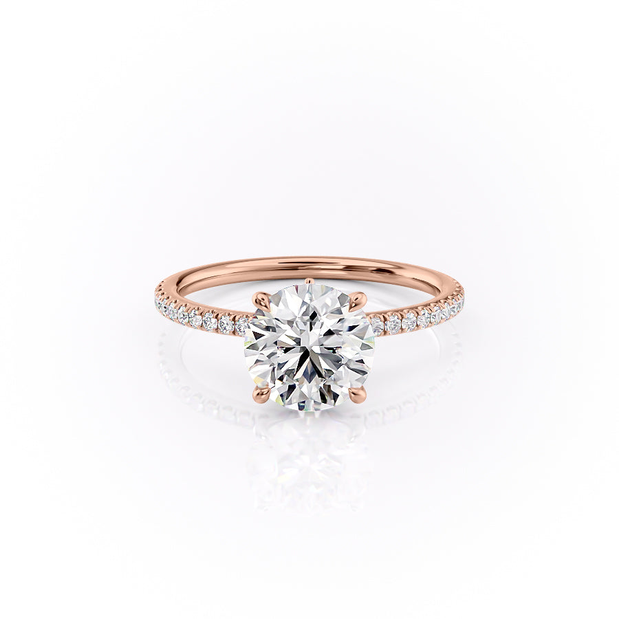 The Pave Luna Set With A 2 Carat Round Lab Diamond