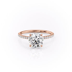 The Pave Luna Set With A 3 Carat Round Lab Diamond