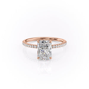 The Pave Luna Set With A 2 Carat Radiant Moissanite