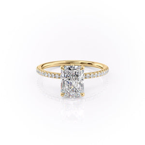 The Pave Luna Set With A 1 Carat Radiant Lab Diamond