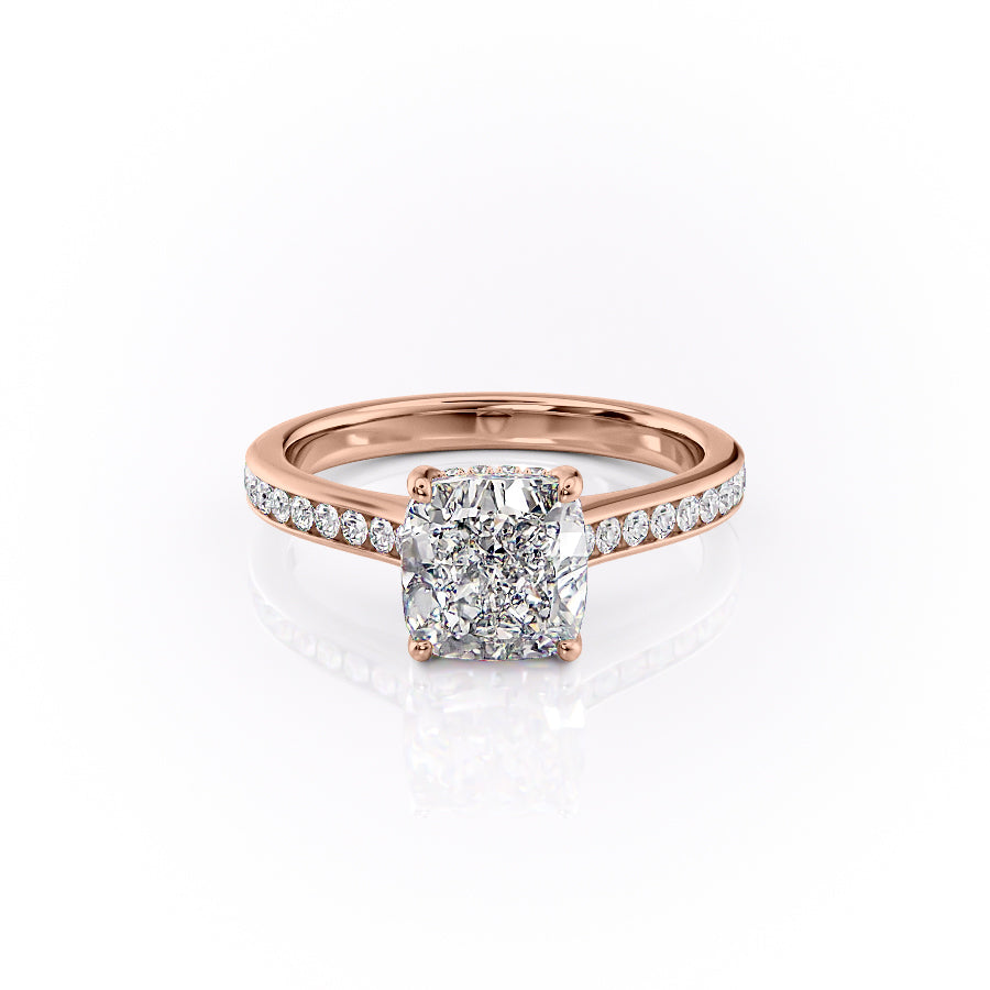 The Cameron Set With A 2 Carat Cushion Moissanite