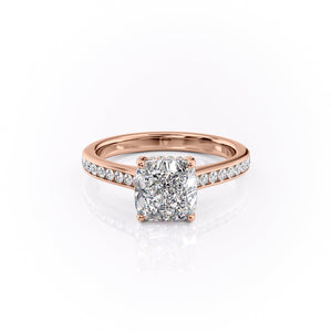 The Cameron Set With A 4.5 Carat Cushion Moissanite
