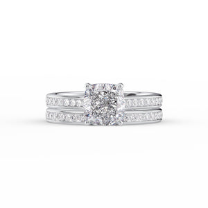 The Cameron Set With A 1 Carat Cushion Lab Diamond