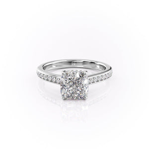The Cameron Set With A 1.5 Carat Cushion Lab Diamond