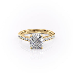 The Cameron Set With A 3 Carat Cushion Lab Diamond